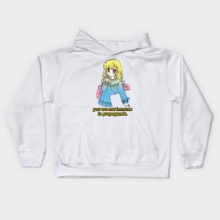 You Are Not Immune To Propaganda / Kawaii Meme Design Kids Hoodie